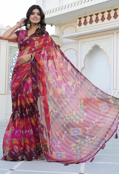 Basic Multicolored Pinkish Saari